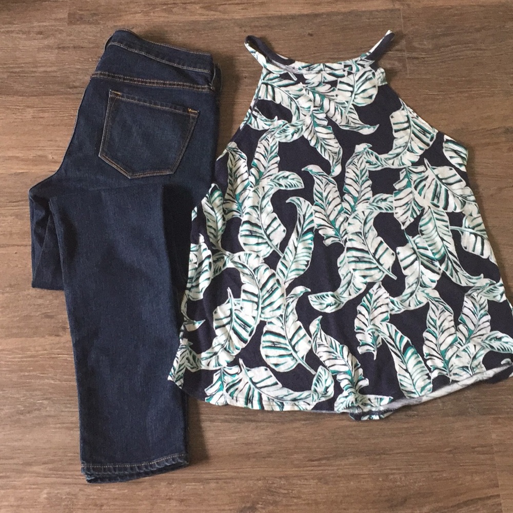 Jeans and tank top